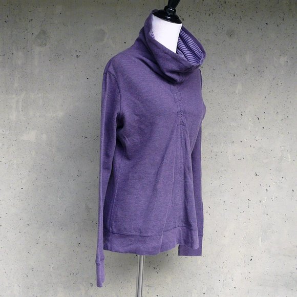 Lululemon In A Cinch Long Sleeve Tee Heathered Deep Zinfandel / Purple, sz 6 - Picture 4 of 9